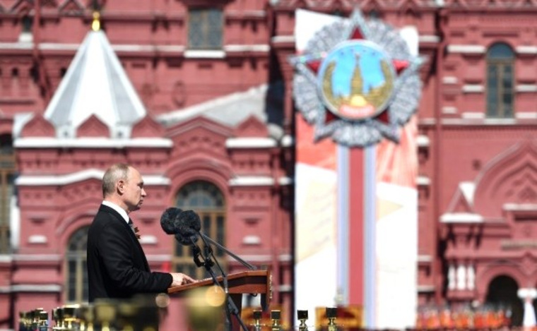 Владимир Путин сегодня выступил на Красной площади