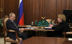 Владимир Путин и Вероника Скворцова очно встретились в Кремле