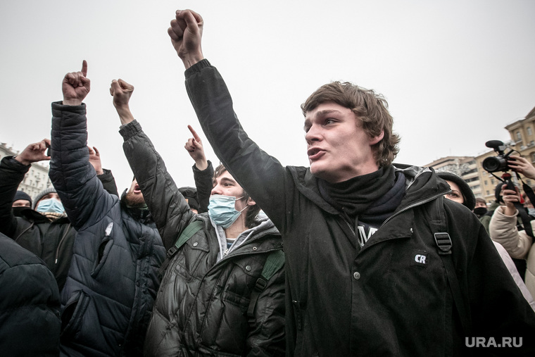Несанкционированный митинг оппозиции. Москва, протестующие, демонстранты, протест, несанкционированная акция, навальнинг