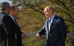 Встреча президента РФ Владимира Путина с израильским премьером Нафтали Беннетом ровно месяц назад тоже прошла в Сочи