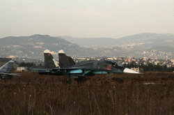 Российские самолеты на авиабазе Хмеймим Сирия.