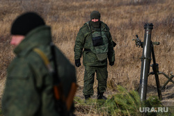 Тренировочные стрельбы мобилизованных с Центрального военного округа на полигоне Еланский. Свердловская область