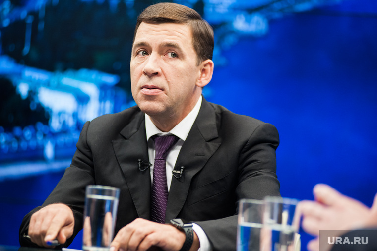 Интервью с губернатором Свердловской области Евгением Куйвашевым в студии телеканала 