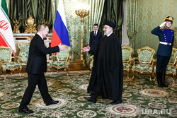 Переговоры в Кремле президента России Владимира Путина и президента республики Иран Ибрахима Раиси. Москва