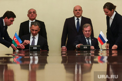 Российско-азербайджанские переговоры в Баку с участием премьер-министра России Михаила Мишустина. Баку