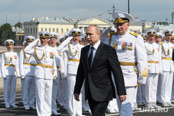 Торжественная церемония празднования Дня ВМФ на Сенатской площади. Санкт-Петербург