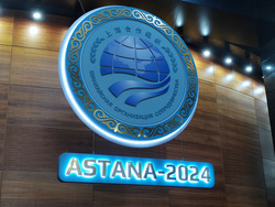 Флаги стран участниц ШОС 2024. Астана