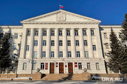 Строительство ледового городка на площади Ленина. Курган