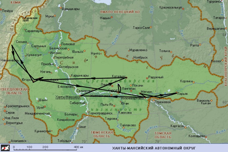 Карта советский хмао панорама