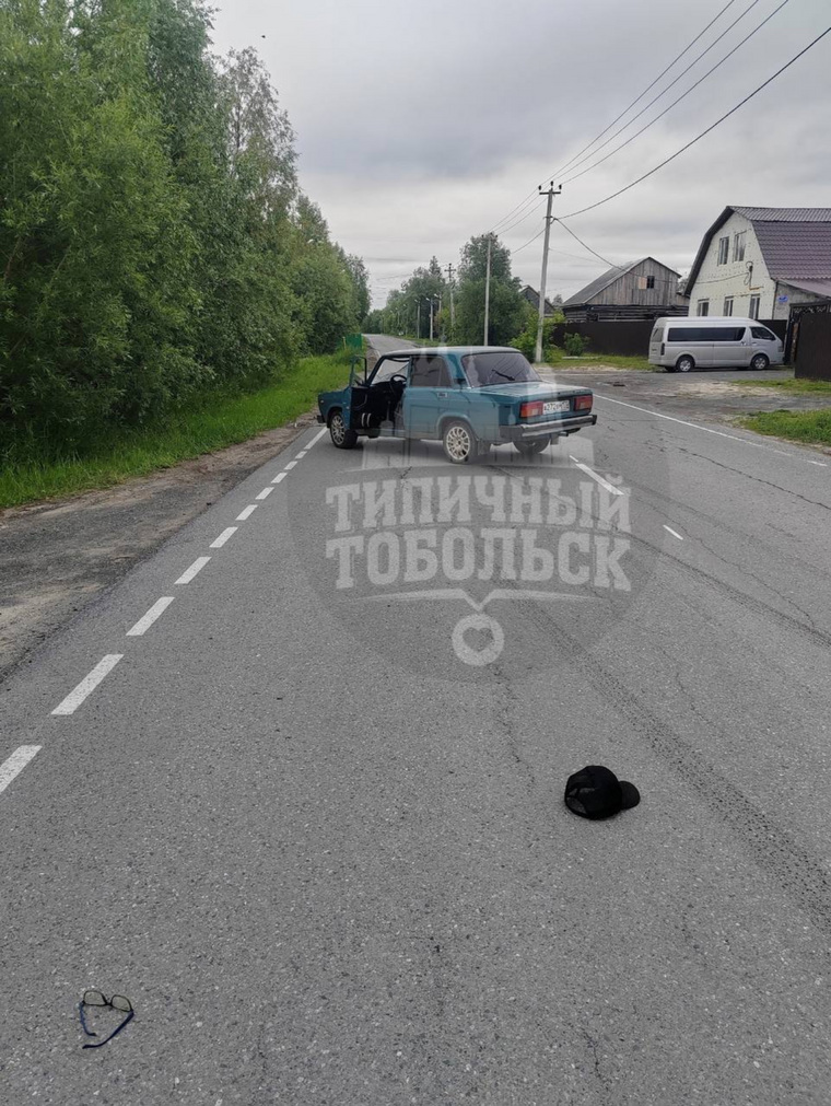 Кадры с места ДТП в Тобольске