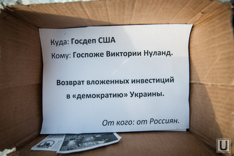 Митинг Национально-освободительного движения у американского консульства в Екатеринбурге. Сухари для Нуланд, Нуланд Виктория