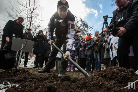 Олег Газманов посадил дерево Победы. 8.04.2014. Тюмень, газманов олег