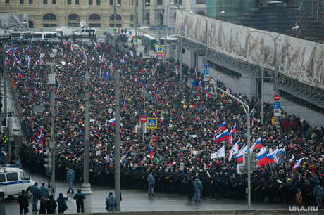 Траурное шествие памяти Бориса Немцова в Москве. 1 марта 2015г