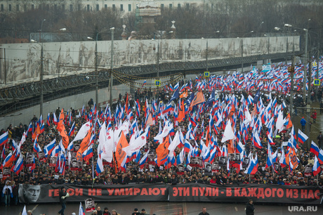 Траурное шествие памяти Бориса Немцова в Москве. 1 марта 2015г