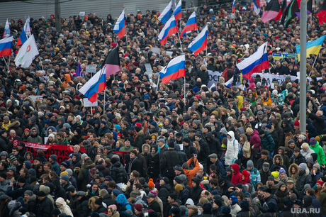 Траурное шествие памяти Бориса Немцова в Москве. 1 марта 2015г