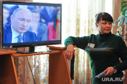 Колония номер 5. Прямая  линия с Путиным. Челябинск, путин на экране