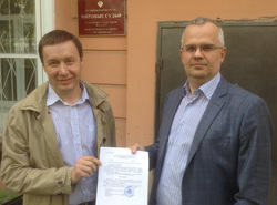 Талевлин (слева) сегодня намерен выиграть второй суд с Минюстом - о фонде «За природу»