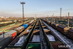 Клипарт. Челябинская область, товарные вагоны, товарняк, железнодорожные пути, железная дорога