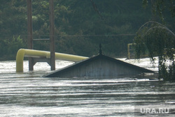 Клипарт. Челябинск, потоп, затопленные дома, наводнение
