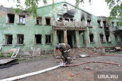 Пожар на улице туруханской. Челябинск., огонь, сгоревший дом