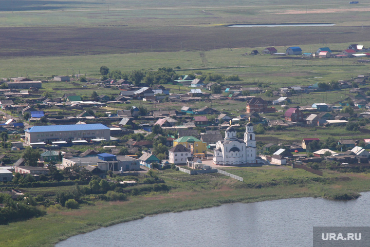 Крестный лет над Курганской областью, село частоозерье