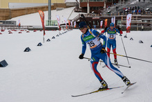 Эстафета Олимпийского огня в Ханты-Мансийске, лыжники, тренировка биатлонистов, биатлон