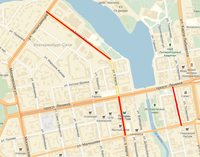 Карта перекрытий екатеринбург