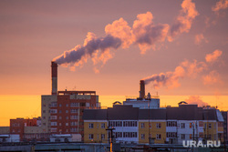 Клипарт. Нижневартовск, трубы, котельная, тепло, отопление, дым из труб