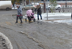 В Тюмени затопило район кардиоцентра