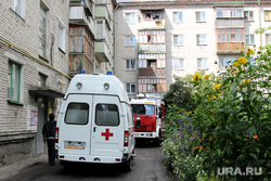 Пожар в доме Курган, улица томина88, пожар в доме, пожарная машина