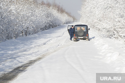 Дорога на поселок Серебрянка под Нижним Тагилом, зима, природа урала, зимняя дорога