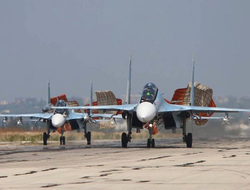 Российские самолеты на авиабазе Хмеймим Сирия., истребитель, Сирия, хмеймим, су 34