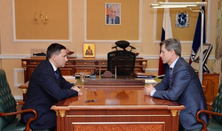 Дмитрий Кобылкин встречался с председателем арбитржного суда Ямала Андреем Слесаревым в начале года