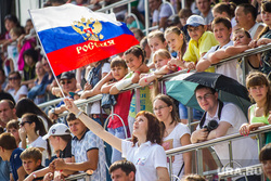 Летний биатлон. Чемпионат мира-2014. Тюмень, болельщики, флаг россии