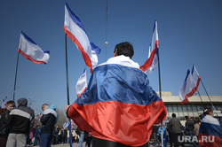 Крым. День перед референдумом., флаг россии, флаг крыма