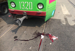 Трамвай сбил пешехода в Челябинске