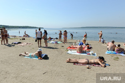 Городской пляж на Шершневском водохранилище Челябинск, лето, городской пляж шершневский