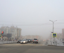 Город окутал сильный туман