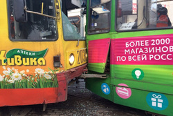 Челябинские трамваи доказывают: параллельные прямые пересекаются