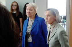 Перед встречей с губернатором Ольга Васильева побывала в ТюмГУ
