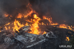 Пожар возле базы ОМОН в Екатеринбурге