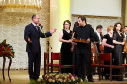 Валерий Савельев и скрипач Дмитрий Коган