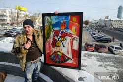 Магистр вуду Антон Симаков презентует свою картину "Курица на велосипеде". Екатеринбург, симаков антон, картина курица на велосипеде
