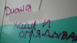 В одном из подъездов в Ноябрьске появились угрозы в адрес Дианы