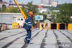 Мост автомобильный на ул. Монтажников. Соединений половин моста. Тюмень