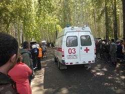На место приехала реанимация