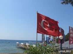 Турция, море, флаг турции