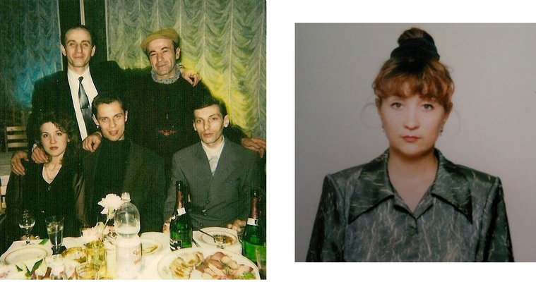 Слева — нашумевшее фото с криминальными авторитетами, справа — Хахалева в 98-м