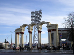 Так выглядел центральный вход на минский стадион "Динамо" до реконструкции