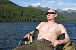 Путин рыбачил в Южной Сибири